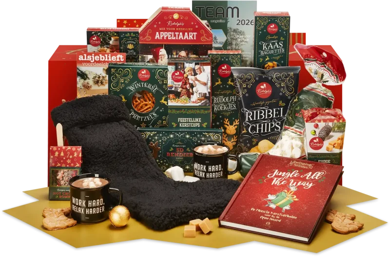 Rudolph Kerstpakket met diverse lekkernijen en verrassingen